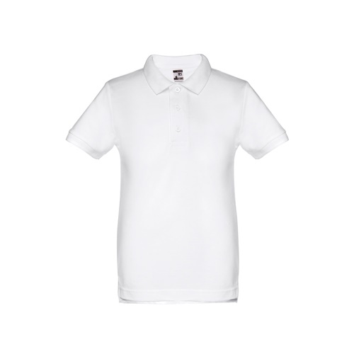 THC ADAM KIDS WH. Kurzärmeliges Poloshirt für Kinder (unisex). Farbe Weiß